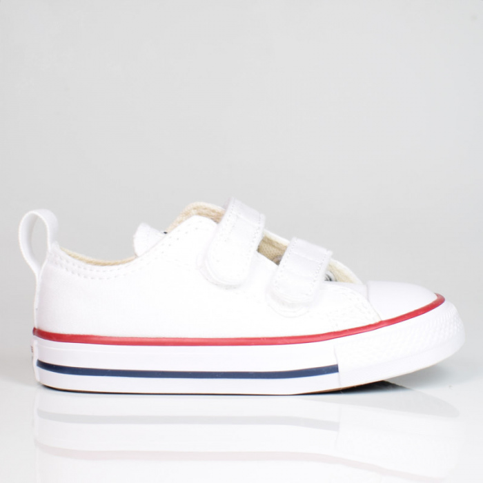CONVERSE KIDS TODDLER EASY-ON CHUCK TAYLOR ALL STAR LOW TOP WHITE/GARNET/NAVY 769029C