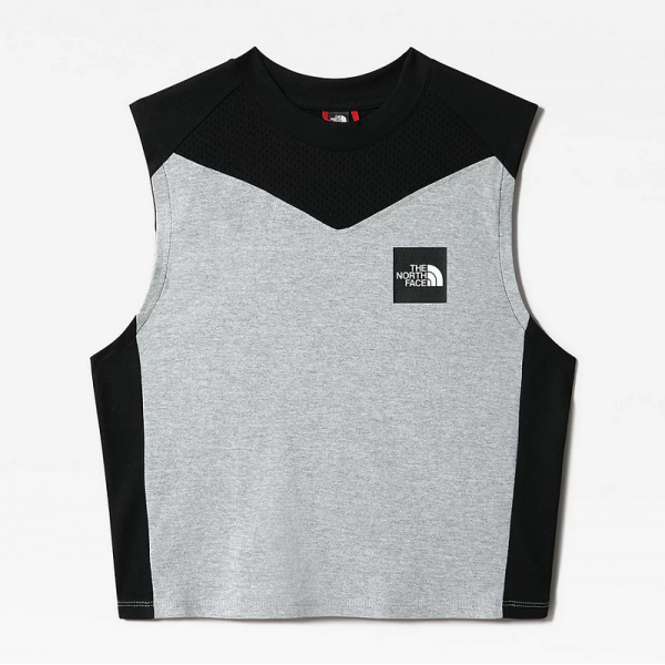 THE NORTH FACE W CROPPED FITTED TANK LIGHT GREY HEATHER NF0A7R26DYX1