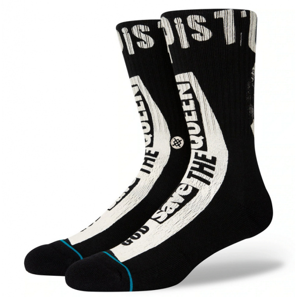 STANCE GOD SAVE THE QUEEN SOCKS BLACK A556A22GOD