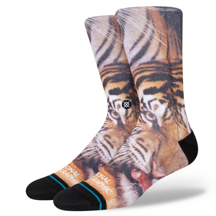 STANCE TWO TIGERS CREW SOCKS BLACK A555A22TWO
