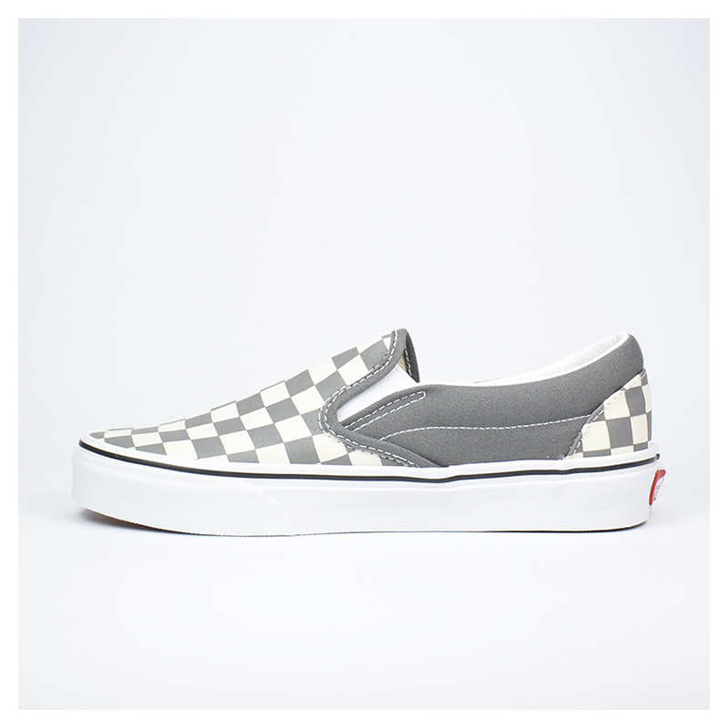 VANS CLASSIC SLIP-ON (CHECKERBOARD) PEWTER/TRUE WHITE VN0A4BV3TB5