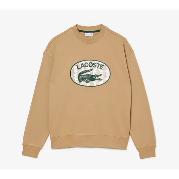 SUDADERA LACOSTE LOOSE FIT BEIGE SH2524-00-02S