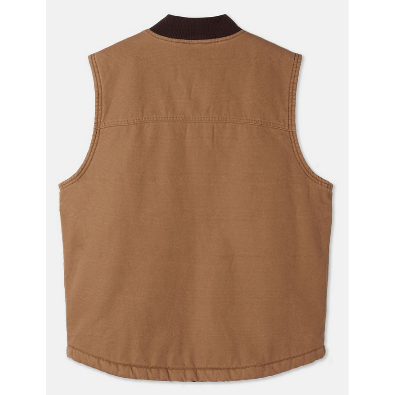 CHALECO DICKIES DUCK CANVAS VEST STONE WASHED BROWN DK0A4XFXC411
