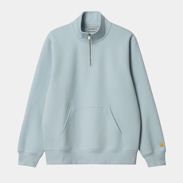 CARHARTT WIP CHASE NECK ZIP SWEAT ICARUS/GOLD I027038
