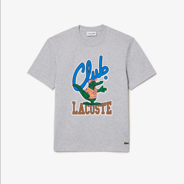 Camiseta Lacoste Relaxed Fit Gris Six TH2059-00-SIX