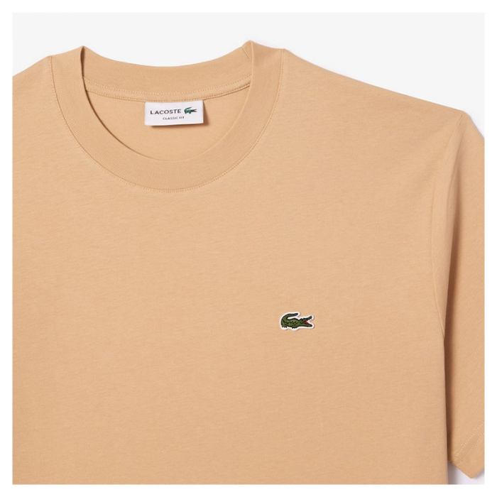 Camiseta Lacoste corte clásico de algodón Beige TH7318-00-IXQ