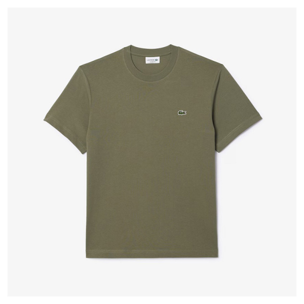 Camiseta Lacoste corte clásico de algodón Verde Kaki TH7318-00-316
