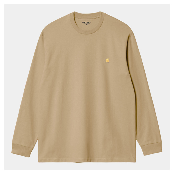 CARHARTT WIP L/S CHASE T-SHIRT STABLE/GOLD I026392