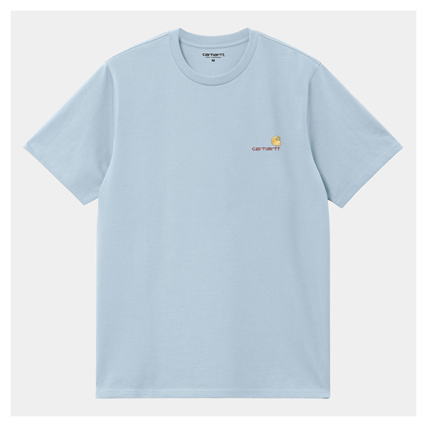 Camiseta Carhartt Wip S/S American Script Frosted Blue I029956