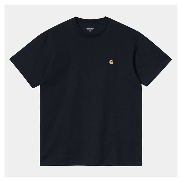 Camiseta Carhartt Wip S/S Chase T-Shirt Dark Navy/Gold I026391