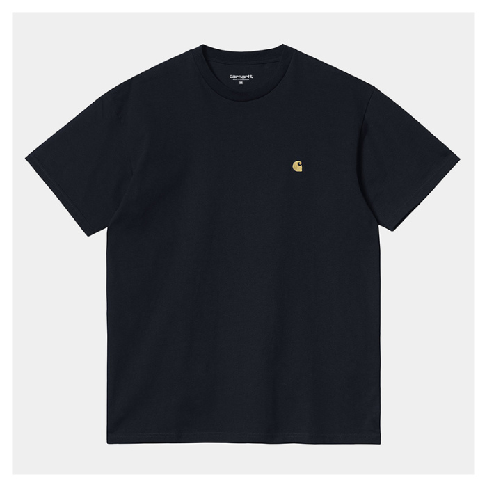 Carhartt Wip S/S Chase T-Shirt Dark Navy/Gold I026391