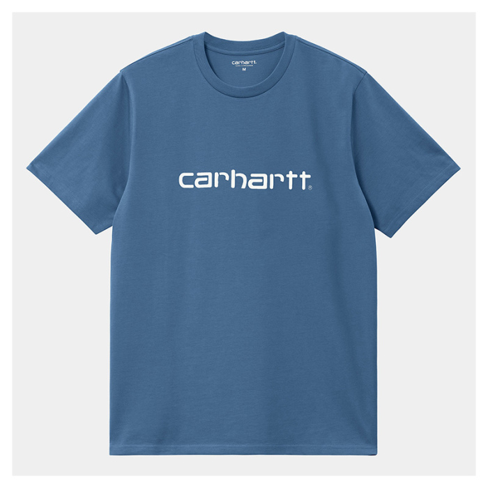 Camiseta Carhartt Wip S/S Script T-Shirt Sorrent/White I031047