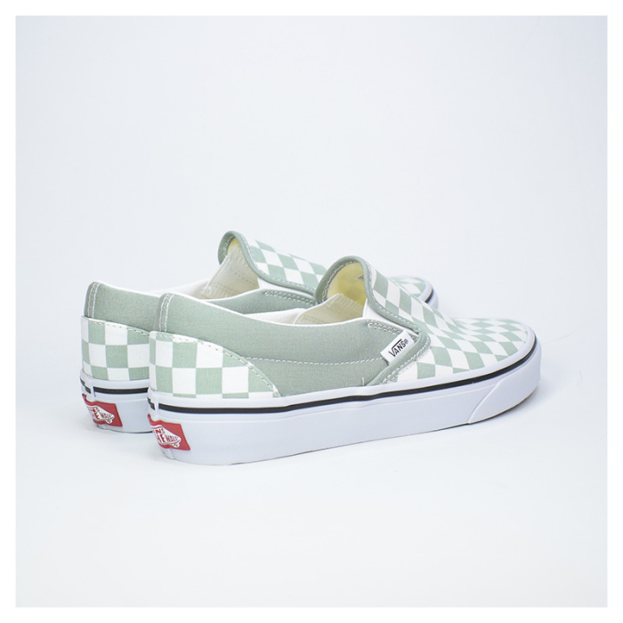 Vans Classic Slip-On Color Theory Checkerboard Green/White VN000BVZCJL