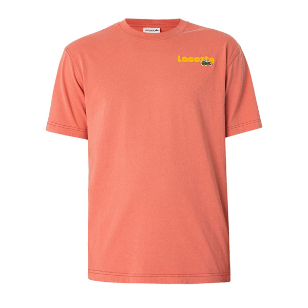 Camiseta Lacoste de algodón con estampado Coral TH7544-00-ZV9